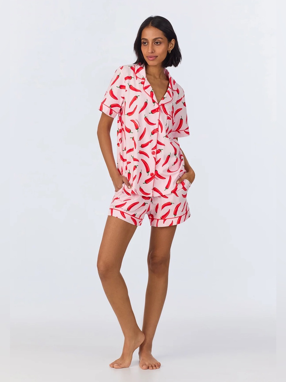 Bedhead Pajamas Coming in Hot Chili Pepper Short PJ Set